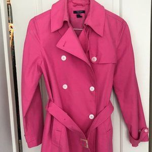 Chaps Pink Trench Coat